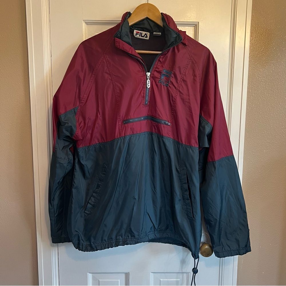 Vintage 90’s Red & Grey Fila Windbreaker